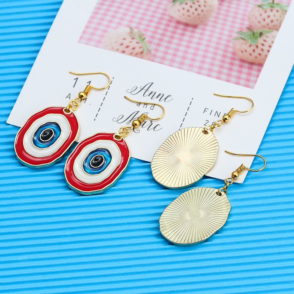 Evil Eye Drop Earrings