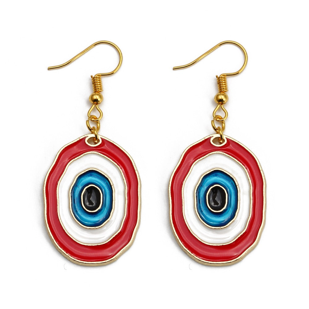 Evil Eye Drop Earrings