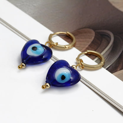 Lucky Eye Glass Earrings