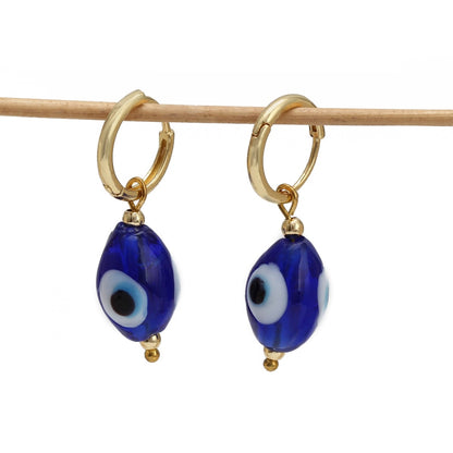 Lucky Eye Glass Earrings