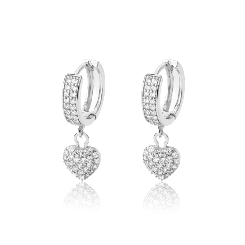 Crystal Hearts Earrings